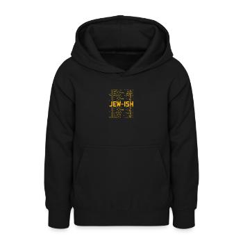 Hanukkah - Teen Hoodie - black - Front - AI Model Teenager Male light (155cm)