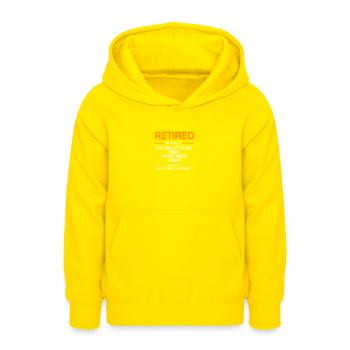 Krankenschwester Rente - Teenager Hoodie - Gelb - Vorne - AI Model Teenager Male dark (155cm)