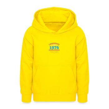 Legendary since 1976 Limited Edition - Teen Hoodie - yellow - Front - AI Model Teenager Male dark (155cm)