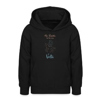 Voûte Équitation Sports équestres Gymnastique Cadeau - Sweat à capuche Ado - noir - Devant - AI Model Teenager Male light (155cm)