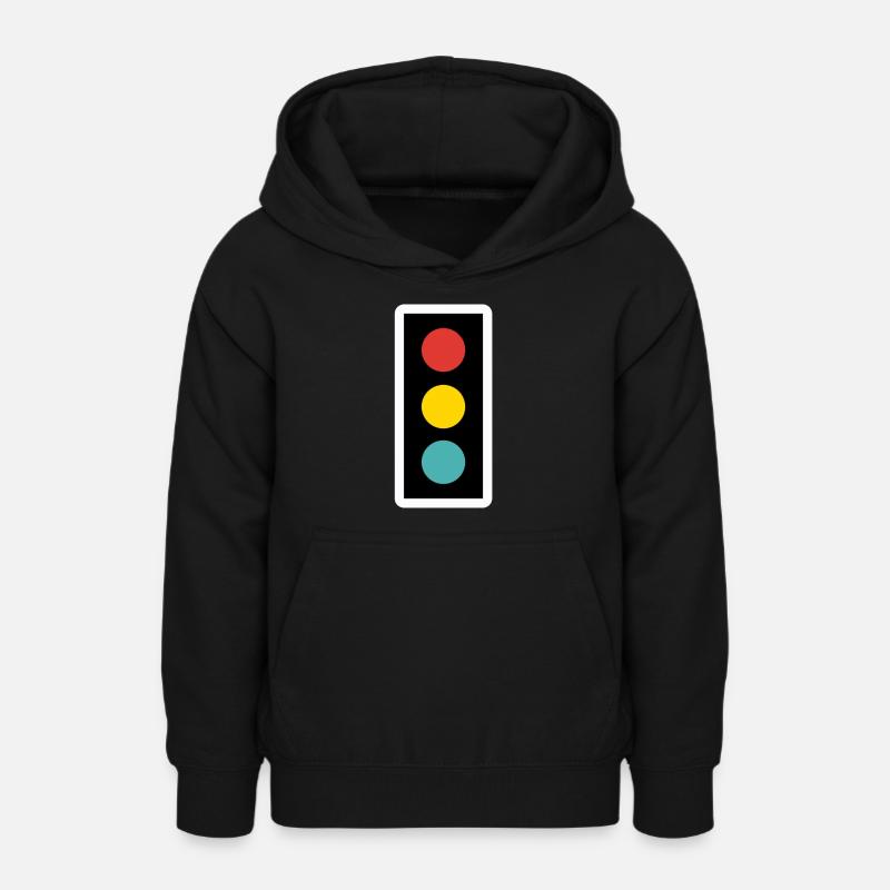 Feu de circulation pour enfants - Sweat à capuche Ado - noir
