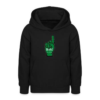 Drapeau de l’Arabie Saoudite numéro 1 utilisé - Sweat à capuche Ado - noir - Devant - AI Model Teenager Male light (155cm)
