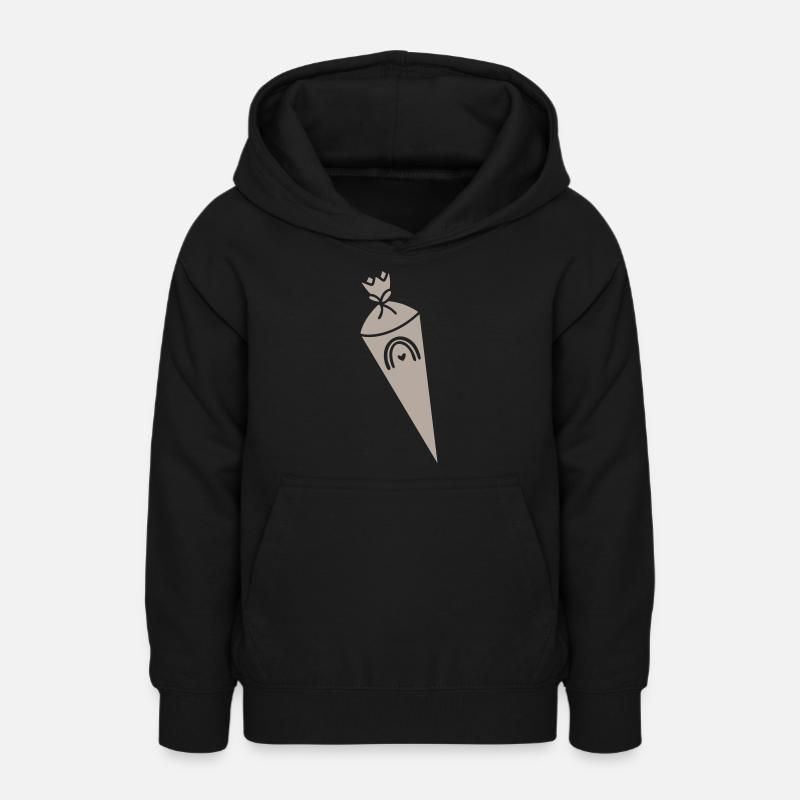 Cartable arc-en-ciel monochrome - Sweat à capuche Ado - noir
