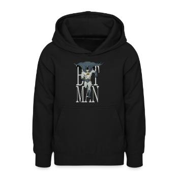 Batman court dans la nuit - Sweat à capuche Ado - noir - Devant - AI Model Teenager Male light (155cm)