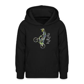 BMX Race Racing Mountainbike Motocross - Teenager Hoodie - Schwarz - Vorne - AI Model Teenager Male light (155cm)