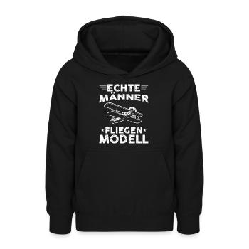 Modellfliegen | Männer Geschenkidee Modellflug - Teenager Hoodie - Schwarz - Vorne - AI Model Teenager Male light (155cm)