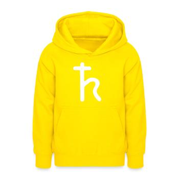 Astrologisches Symbol Saturn - Teenager Hoodie - Gelb - Vorne - AI Model Teenager Male dark (155cm)