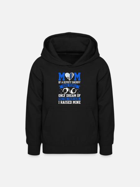 Polizei Mama - Supporter - Teenager Hoodie - Schwarz