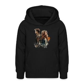 Liebespaar Geschenk - Teenager Hoodie - Schwarz - Vorne - AI Model Teenager Male light (155cm)