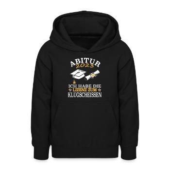 Abitur Klugscheisser 2023 - Teenager Hoodie - Schwarz - Vorne - AI Model Teenager Male light (155cm)