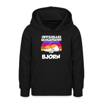 Offizielles Schlafshirt Von Björn - Teenager Hoodie - Schwarz - Vorne - AI Model Teenager Male light (155cm)