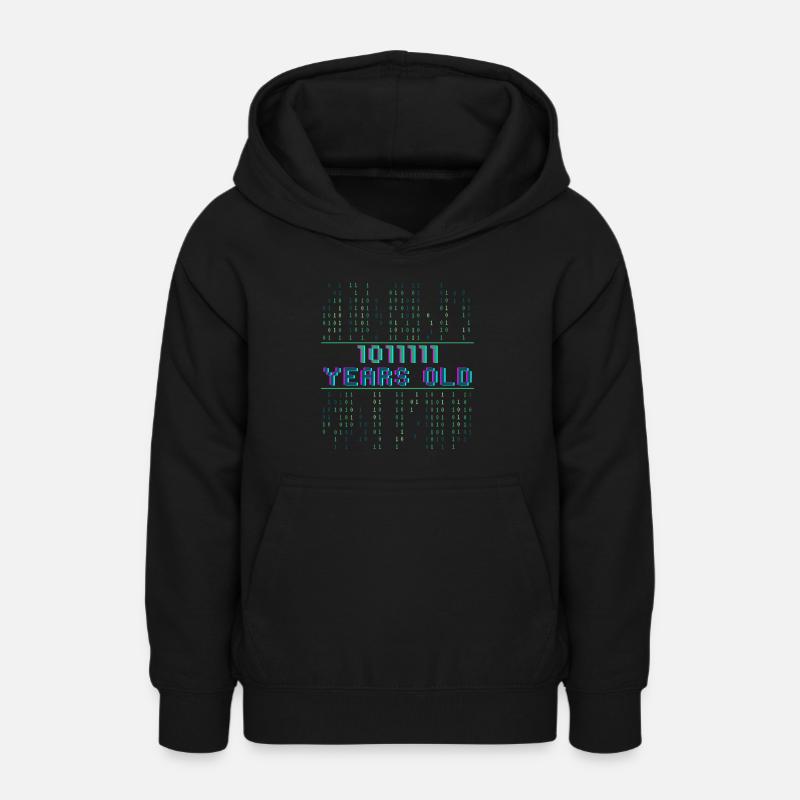 95. Geburtstag 95 Jahre alt Binärcode Coder - Teenager Hoodie - Schwarz