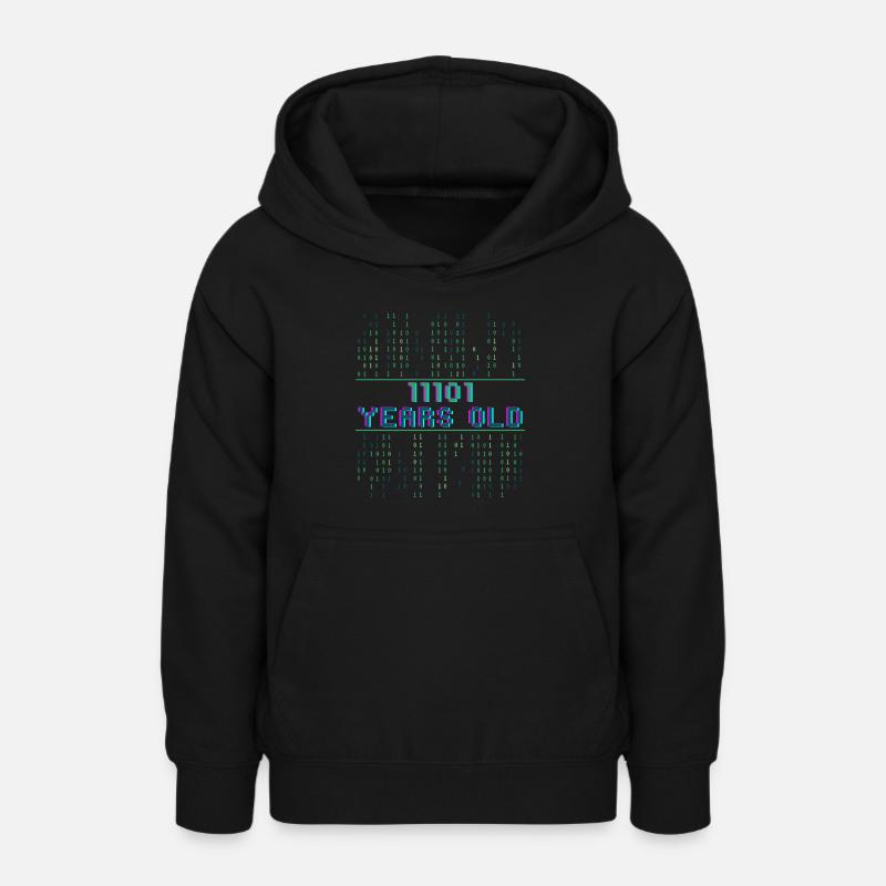 29ème anniversaire 29 ans Code binaire Informatique - Sweat à capuche Ado - noir