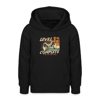 12. Geburtstag Level 12 Complete 12 Jahre - Teenager Hoodie - Schwarz - Vorne - AI Model Teenager Male light (155cm)