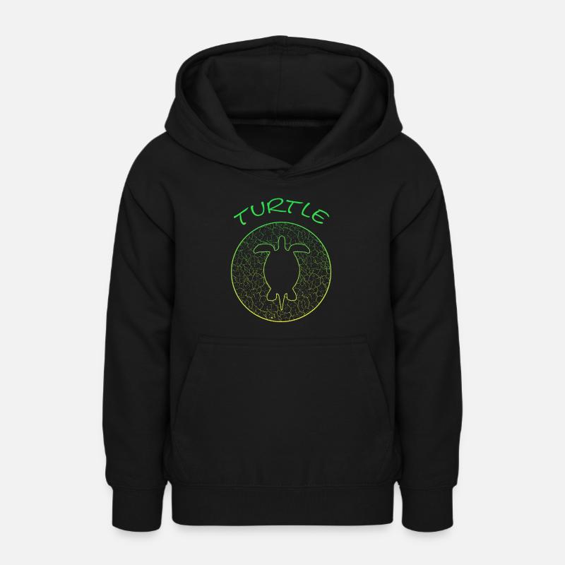 Tortue Schildkröte tortue Vintage - Sweat à capuche Ado - noir