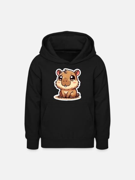 Capybara - Teenager Hoodie - Schwarz