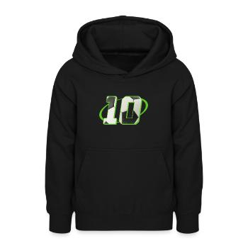 10 Geburtstag Fußball 10 Jahre Fußballspieler - Teenager Hoodie - Schwarz - Vorne - AI Model Teenager Male light (155cm)