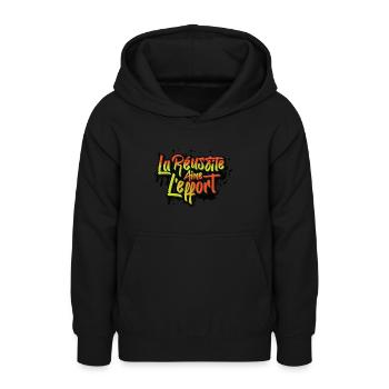 Erfolg liebt Anstrengung (Tag-n) - NeedyMindSet - Teenager Hoodie - Schwarz - Vorne - AI Model Teenager Male light (155cm)