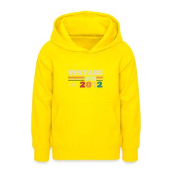 Jahrgang Mai 2012 Jubiläumsgeschenk - Teenager Hoodie - Gelb - Vorne - AI Model Teenager Male dark (155cm)