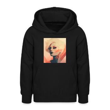 Der Blick - Teenager Hoodie - Schwarz - Vorne - AI Model Teenager Male light (155cm)