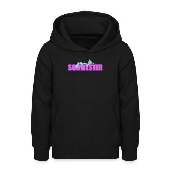 Grosse Schwester - Teenager Hoodie - Schwarz - Vorne - AI Model Teenager Male light (155cm)