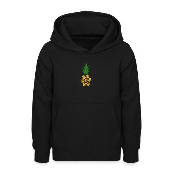Ananas Pfote - Teenager Hoodie - Schwarz - Vorne - AI Model Teenager Male light (155cm)