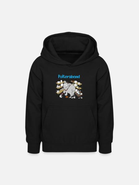 Lustiges Polterabend Elefant Geschenk Shirt - Teenager Hoodie - Schwarz