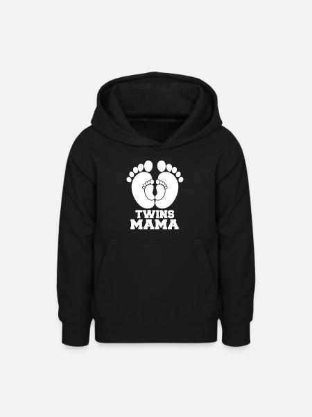 Twins Mama - Teenager Hoodie - Schwarz