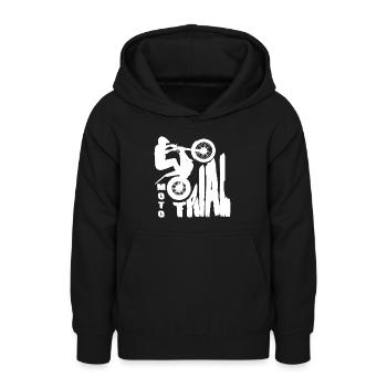 Moto Trial - Trial Bike - Motorrad Motocross - Teenager Hoodie - Schwarz - Vorne - AI Model Teenager Male light (155cm)