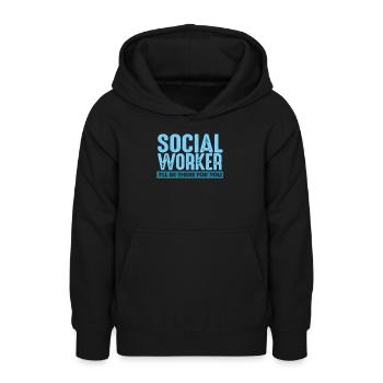 Sozialarbeiter - Teenager Hoodie - Schwarz - Vorne - AI Model Teenager Male light (155cm)