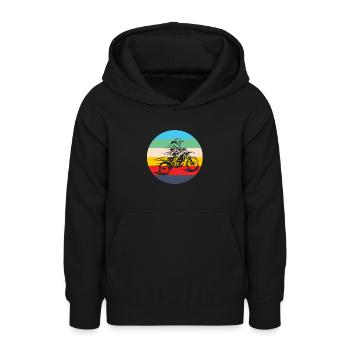 Motocross Motocross Damen Motocross Mädchen - Teenager Hoodie - Schwarz - Vorne - AI Model Teenager Male light (155cm)