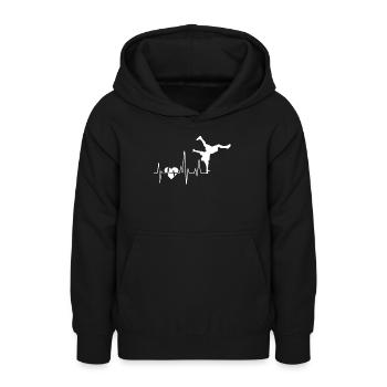 Breakdance Breakdance Heartbeat - Sweat à capuche Ado - noir - Devant - AI Model Teenager Male light (155cm)