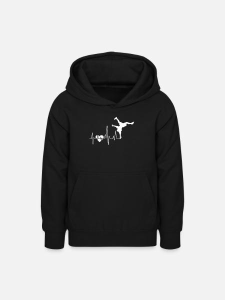 Breakdance Breakdance Herzschlag - Teenager Hoodie - Schwarz