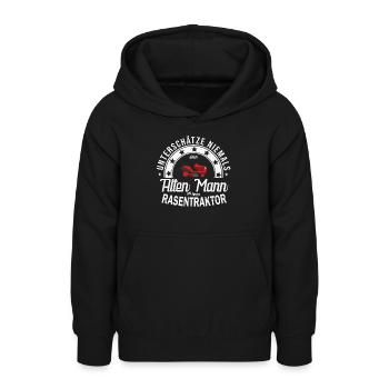 Tracteur de pelouse Jardinier Tondeuse de pelouse Tracteur - Sweat à capuche Ado - noir - Devant - AI Model Teenager Male light (155cm)