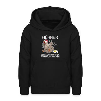 Landwirt Landwirte Huhn Hühner Spruch - Teenager Hoodie - Schwarz - Vorne - AI Model Teenager Male light (155cm)