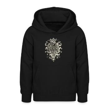 Sainte-Marie, Vierge marie avec l’Enfant Jésus - Sweat à capuche Ado - noir - Devant - AI Model Teenager Male light (155cm)