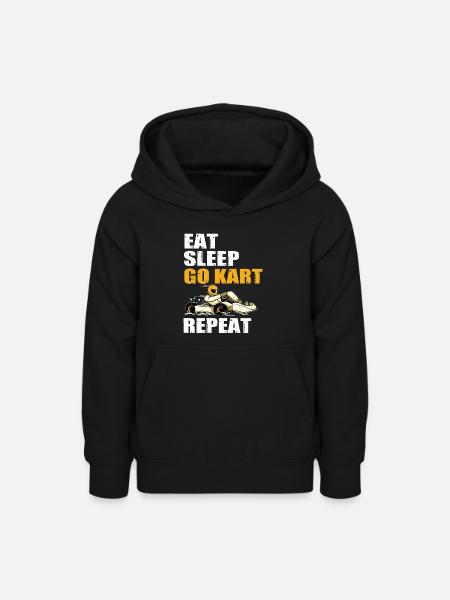 Go Kart - Teenager Hoodie - Schwarz