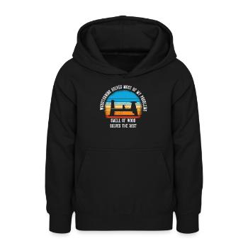 Tourneurs Drechselbank Drechsel - Sweat à capuche Ado - noir - Devant - AI Model Teenager Male light (155cm)