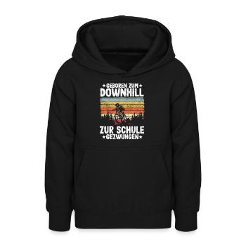 Downhill Kinder Spruch Schule MTB Mountainbike - Teenager Hoodie - Schwarz - Vorne - AI Model Teenager Male light (155cm)