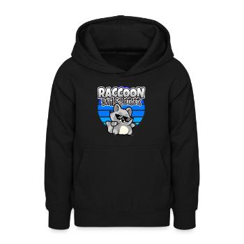 raccoon whisperer - Teenager Hoodie - Schwarz - Vorne - AI Model Teenager Male light (155cm)