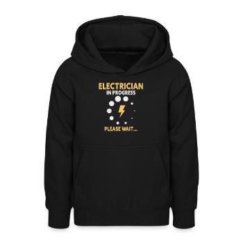 Elektriker Lehrling Geselle Elektroinstallateur - Teenager Hoodie - Schwarz - Vorne - AI Model Teenager Male light (155cm)