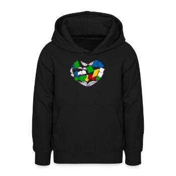 Lesen - Buch - Bücher - Teenager Hoodie - Schwarz - Vorne - AI Model Teenager Male light (155cm)