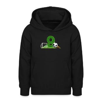 9. Geburtstag 9 Jahre Fußball Fußballspieler - Teenager Hoodie - Schwarz - Vorne - AI Model Teenager Male light (155cm)