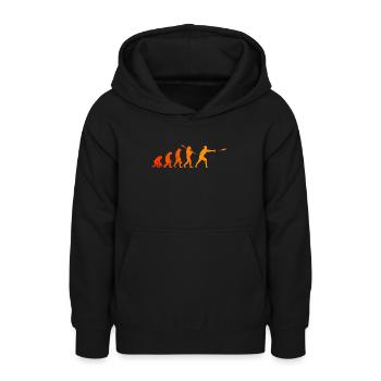 Ultimate Frisbee Evolution Disc Golf Affe Mensch - Teenager Hoodie - Schwarz - Vorne - AI Model Teenager Male light (155cm)