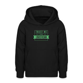 Vertrau mir ich bin Logistiker Logistik Spedition - Teenager Hoodie - Schwarz - Vorne - AI Model Teenager Male light (155cm)