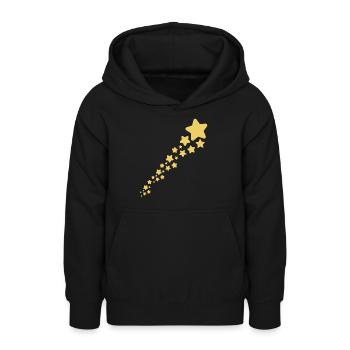 shooting star - Teen Hoodie - black - Front - AI Model Teenager Male light (155cm)
