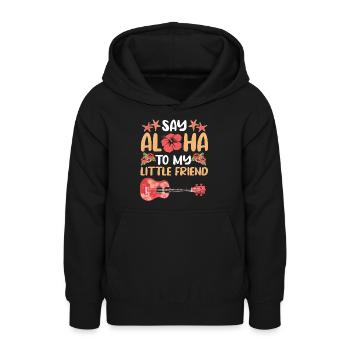 Ukulele Spieler Musikinstrument Gitarre Uke Hawaii - Teenager Hoodie - Schwarz - Vorne - AI Model Teenager Male light (155cm)