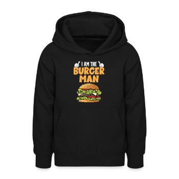 Ich Bin Der Burger Mann - Teenager Hoodie - Schwarz - Vorne - AI Model Teenager Male light (155cm)