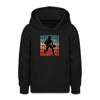 Basketball Retro Basketballer - Teenager Hoodie - Schwarz - Vorne - AI Model Teenager Male light (155cm)