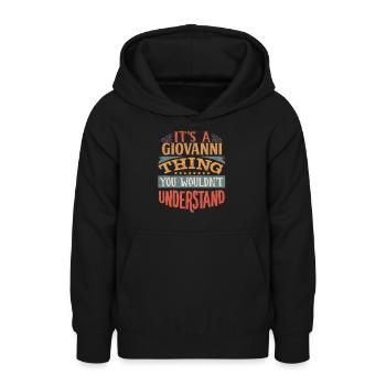 It's A Giovanni Thing You Wouldnt Understand - - Teen Hoodie - black - Front - AI Model Teenager Male light (155cm)